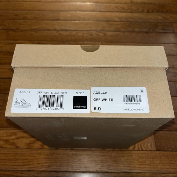 Dolce Vita Leather Adella Lace Up Sneakers Off White Women’s Size 8 - Picture 11 of 12